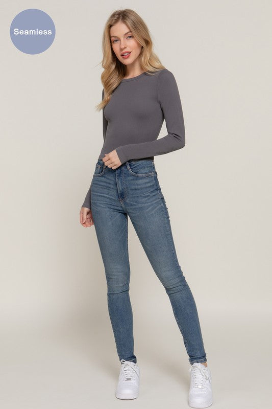 Baby Tee Me in Dark Gray