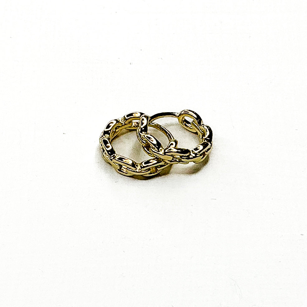 Gold Chainlink Hoops