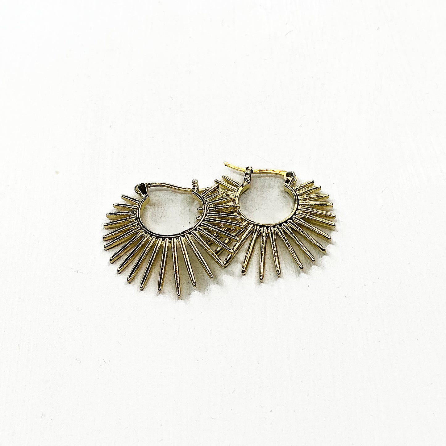 Sun Clasp Hoops