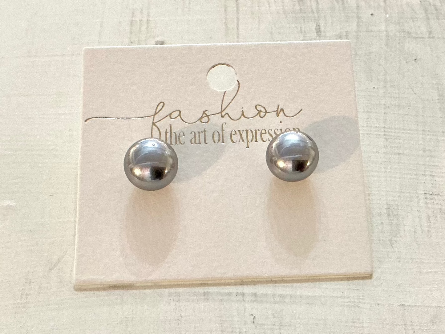 Classy Grey Pearl Studs