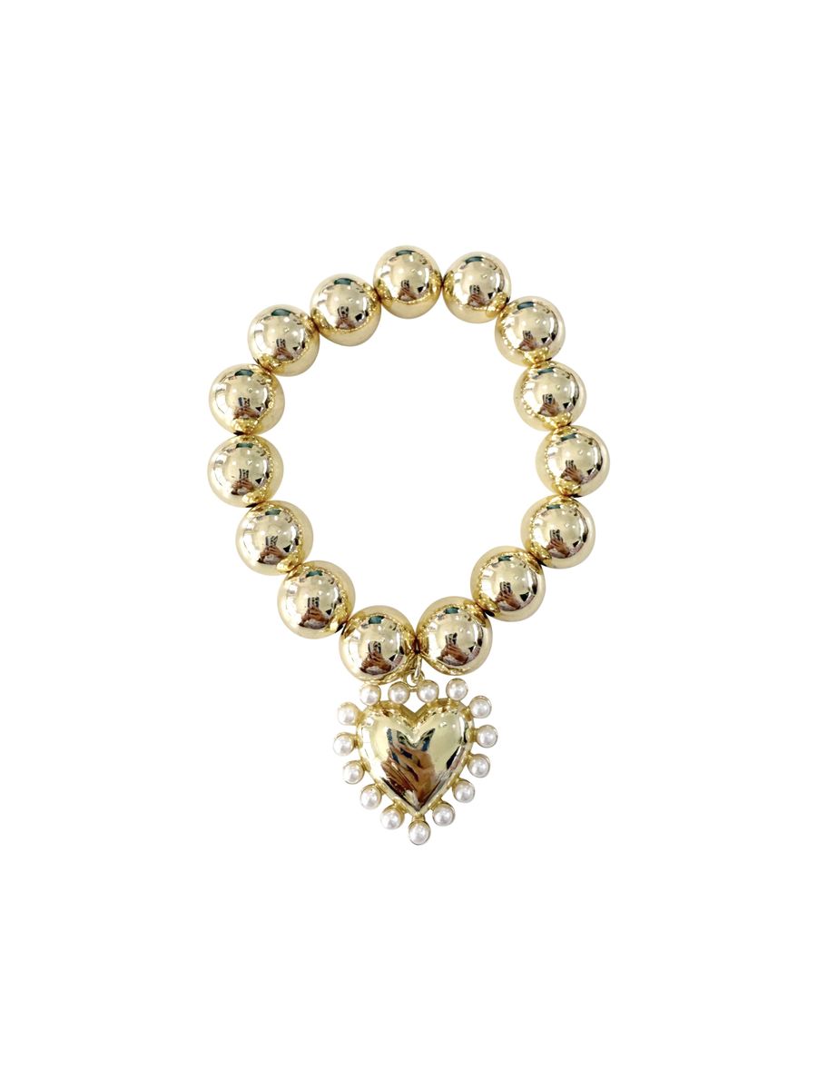 Gina Bracelet with Pearl Heart by Gemelli