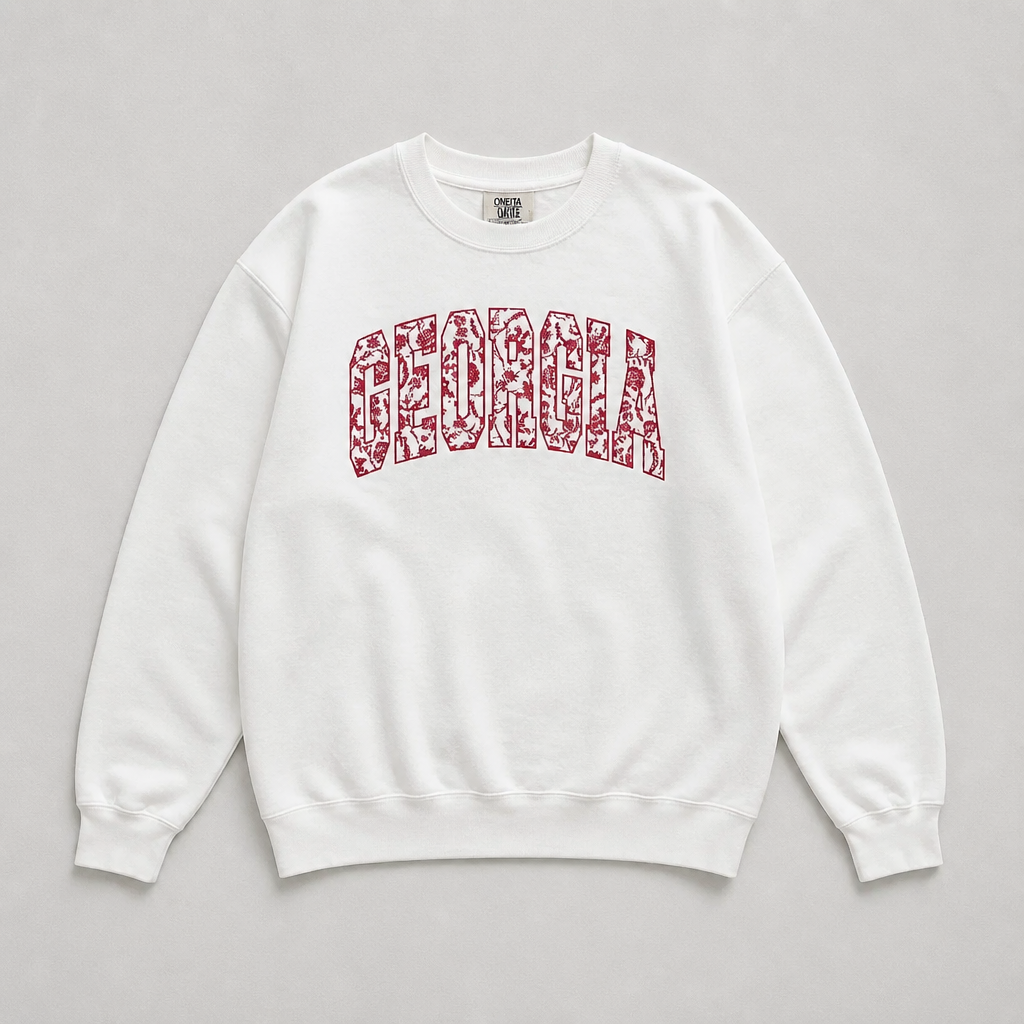 Georgia Arched Block Letter Sweatshirt