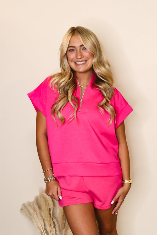 Modal Shorts in Hot Pink