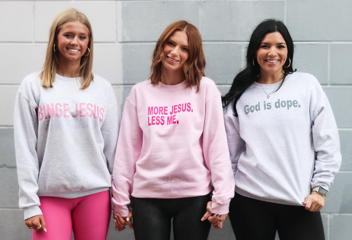 God Is Dope Flock Lettered Sweatshirt