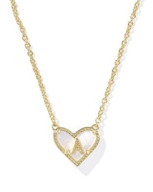 Kendra Scott Heart Letter Pendant Necklace | Letter A