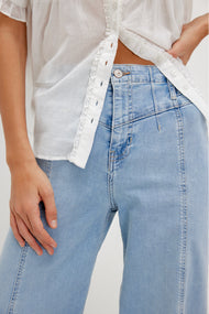 Free People Libre Wide Leg Jeans in Palermo