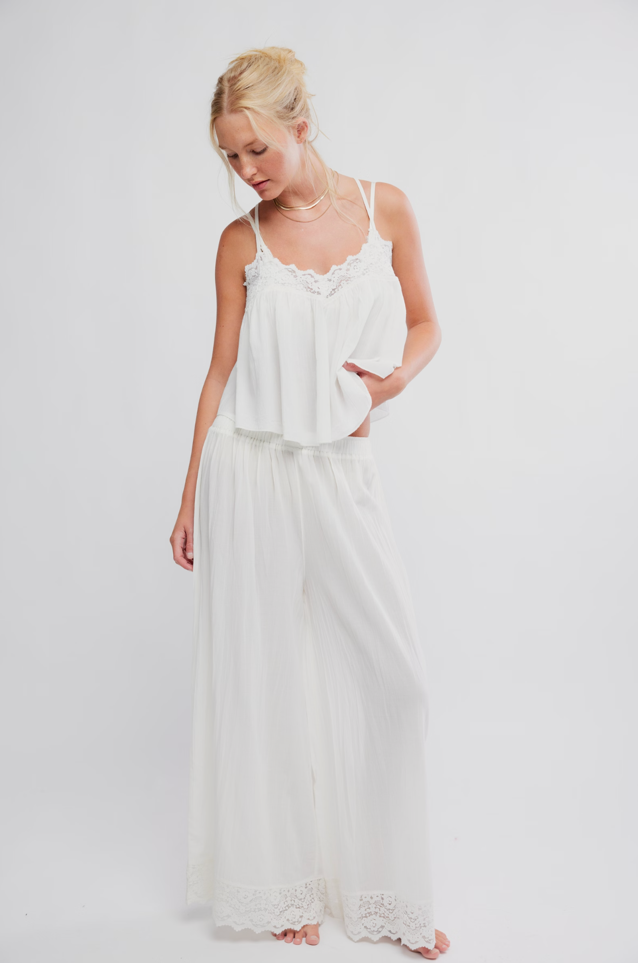Free People Daylight Charm Cami in White