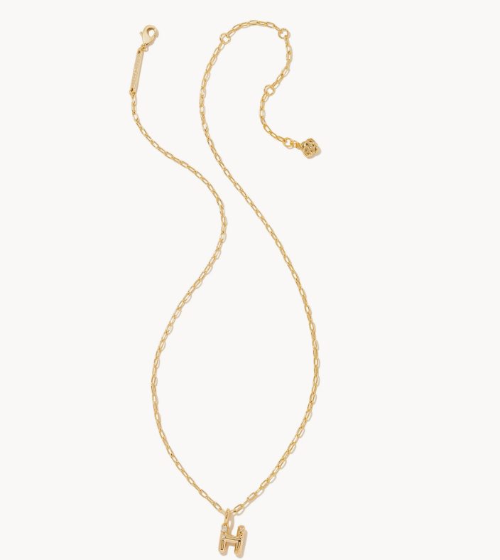 Kendra Scott Crystal Initial Pendant Necklace | Letter H