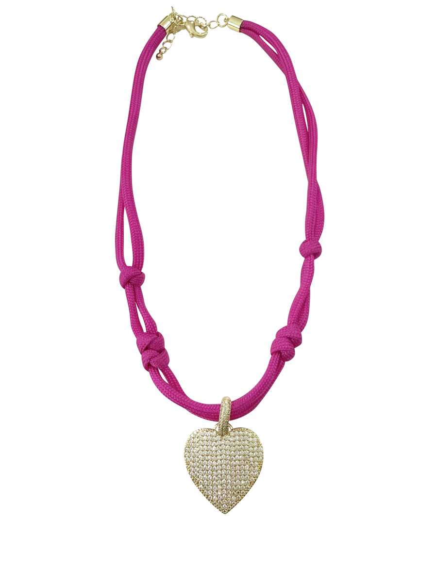 Tara Necklace in Hot Pink by Gemelli