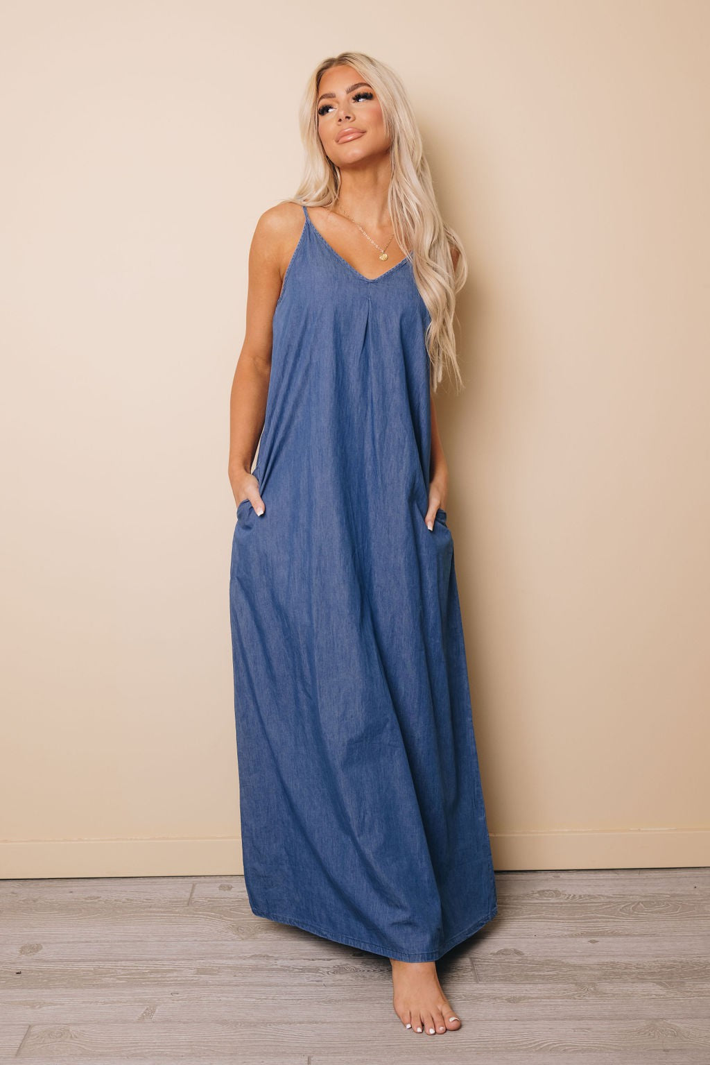 Chambray Maxi Dress
