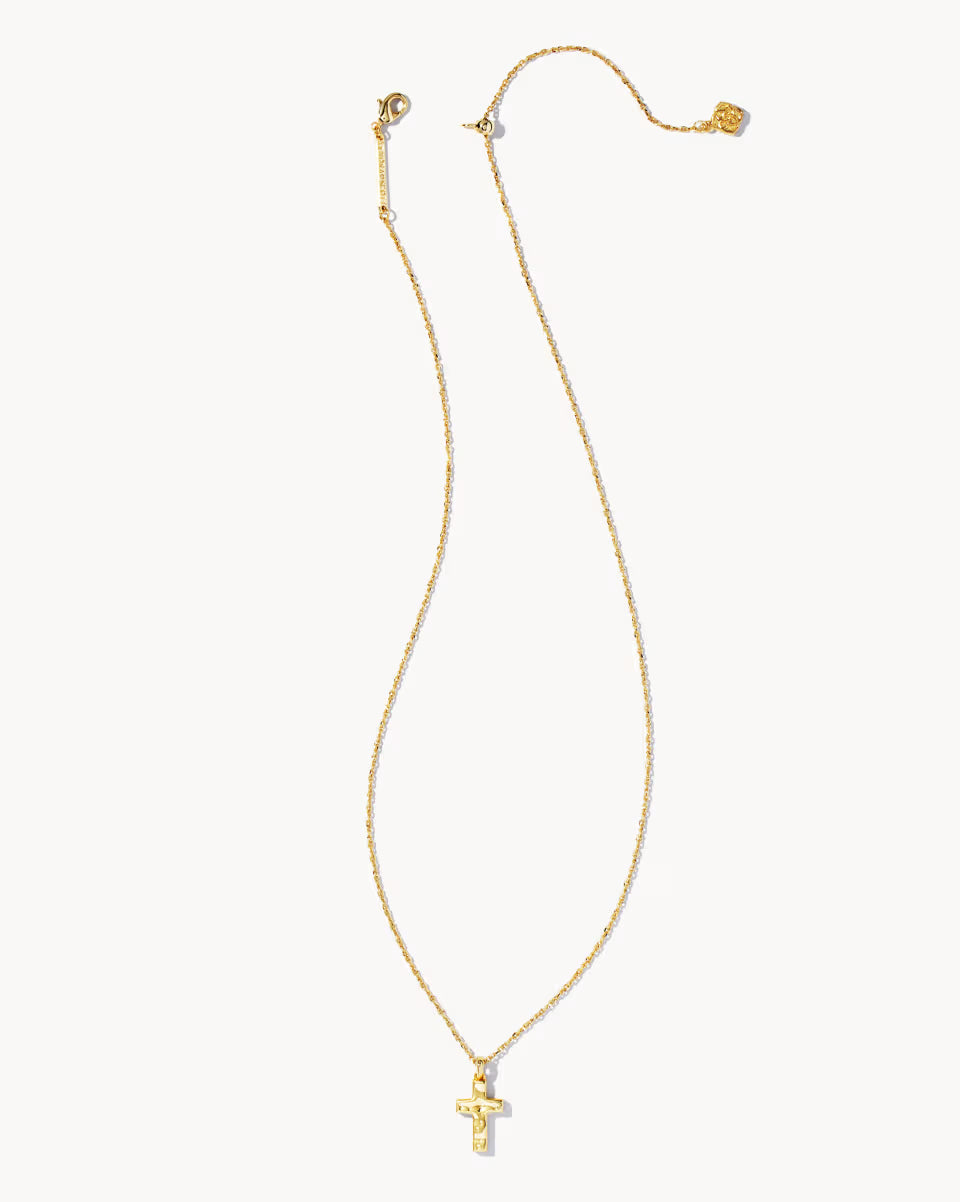 Kendra Scott Cross Pendant Necklace in Gold