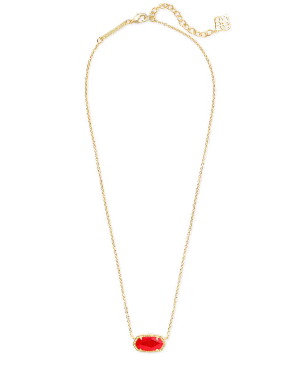 Kendra Scott Elisa Gold Pendant Necklace in Red Illusion