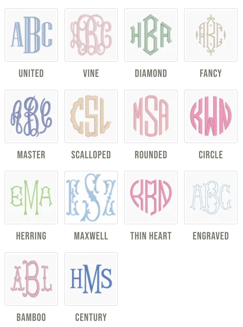 3 Letter Monogram Add On