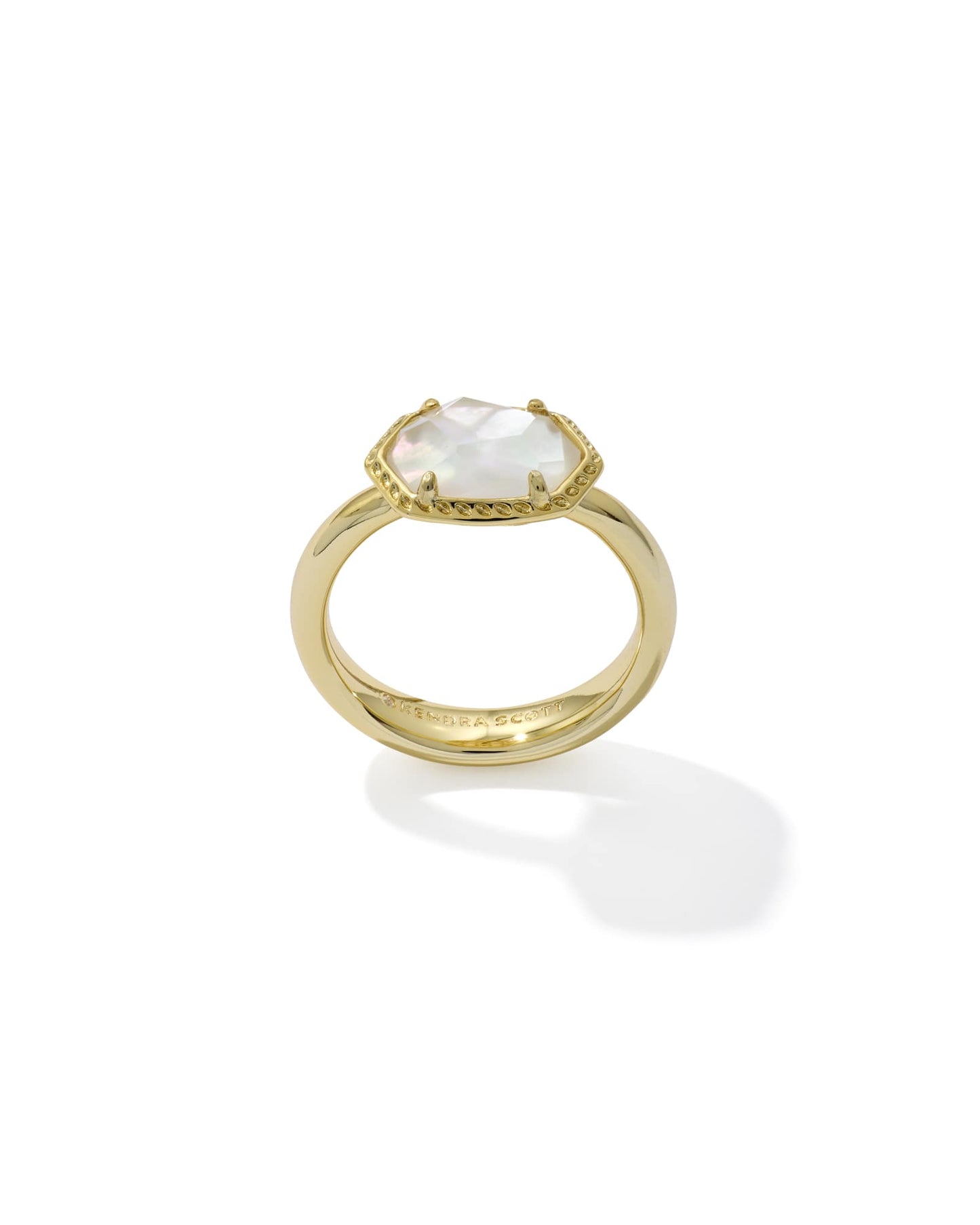 Kendra Scott Daphne Frame Band Ring in MOP | Size 7