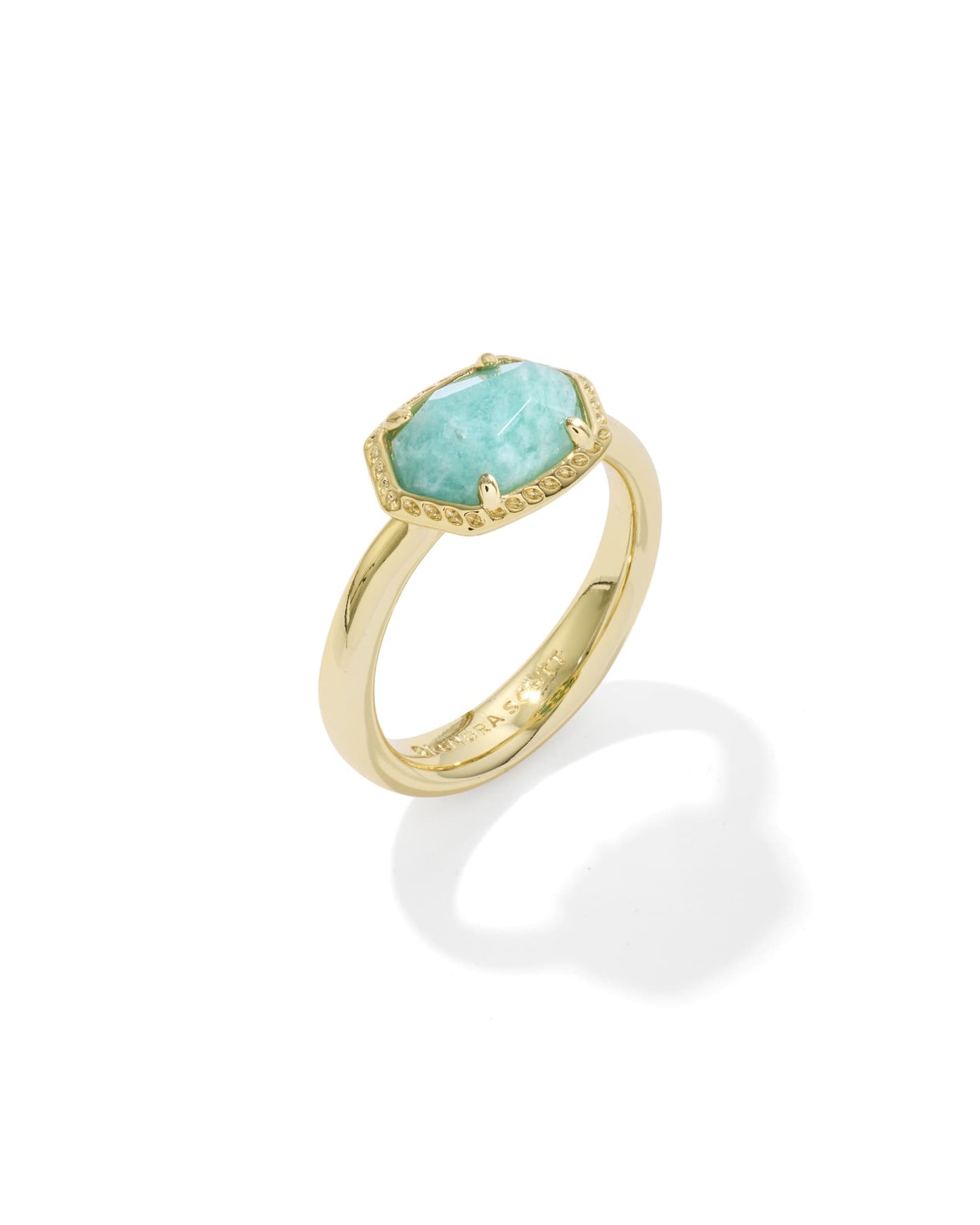 Kendra Scott Daphne Frame Band Ring in Teal | Size 7