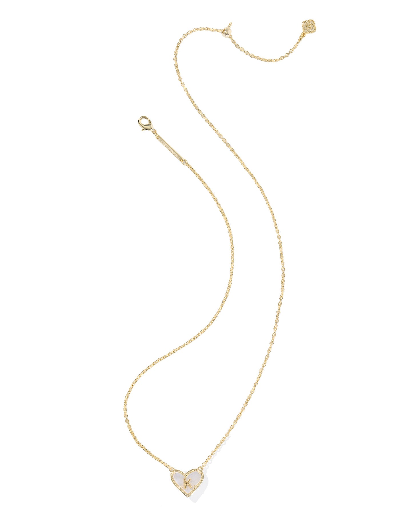 Kendra Scott Heart Letter Pendant Necklace | Letter K
