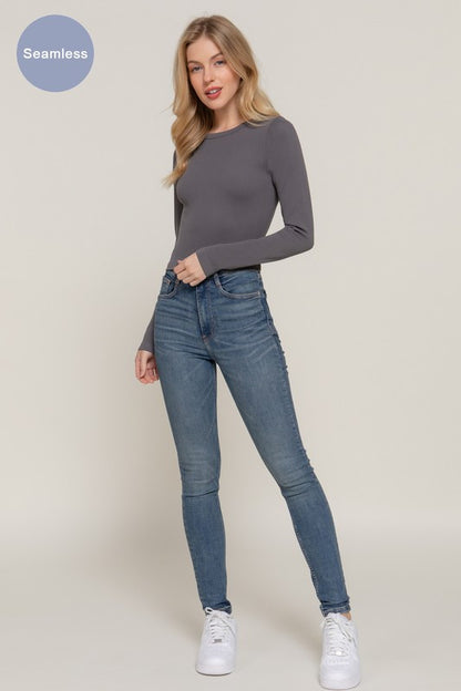 Baby Tee Me in Dark Gray