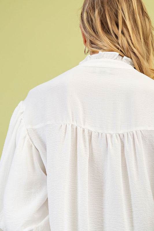 Flowy Balloon Sleeve Blouse
