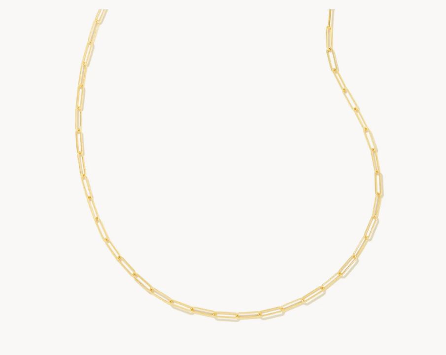 Kendra Scott Courtney Paperclip Necklace in Gold