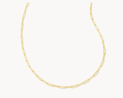 Kendra Scott Courtney Paperclip Necklace in Gold