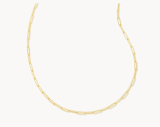 Kendra Scott Courtney Paperclip Necklace in Gold
