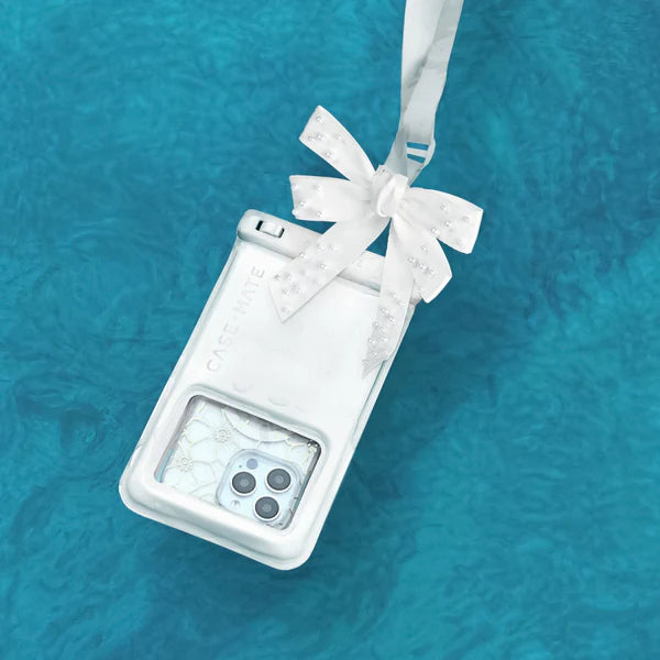 Casemate Ivory Pearl Bow Waterproof Floating Pouch