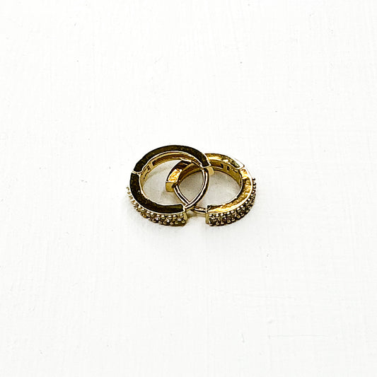 Studded Mini Gold Hoops