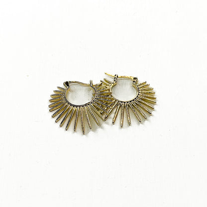 Sun Clasp Hoops