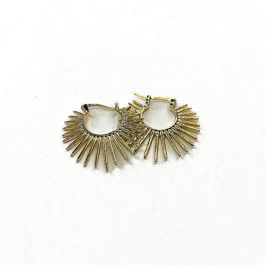 Sun Clasp Hoops