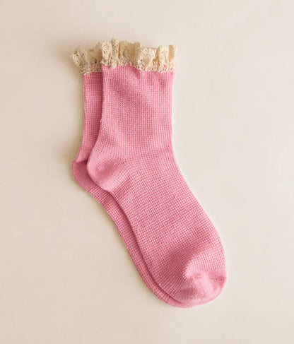 Free People Beloved Waffle Knit Ankle Socks