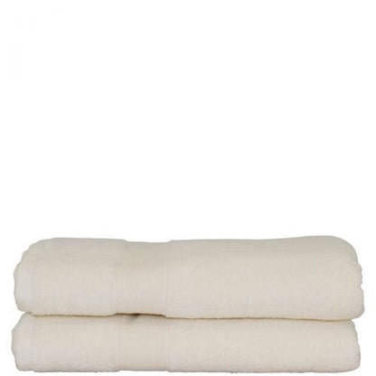 Monogram Luxury White Bath Towel Set of 2