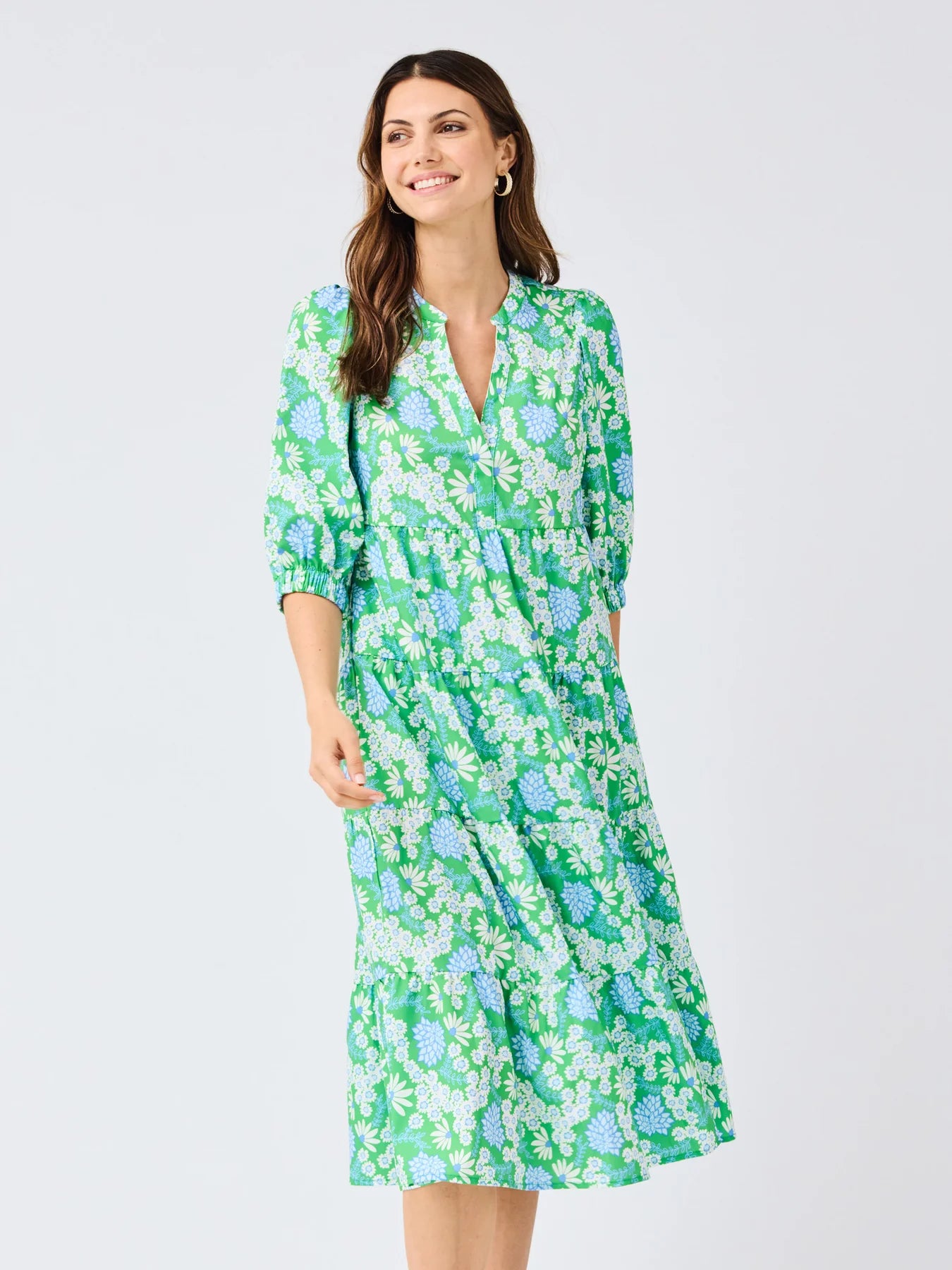 Cameron Dress | Daisy Chain Green