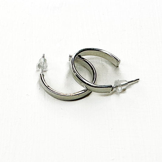 Silver Hoops