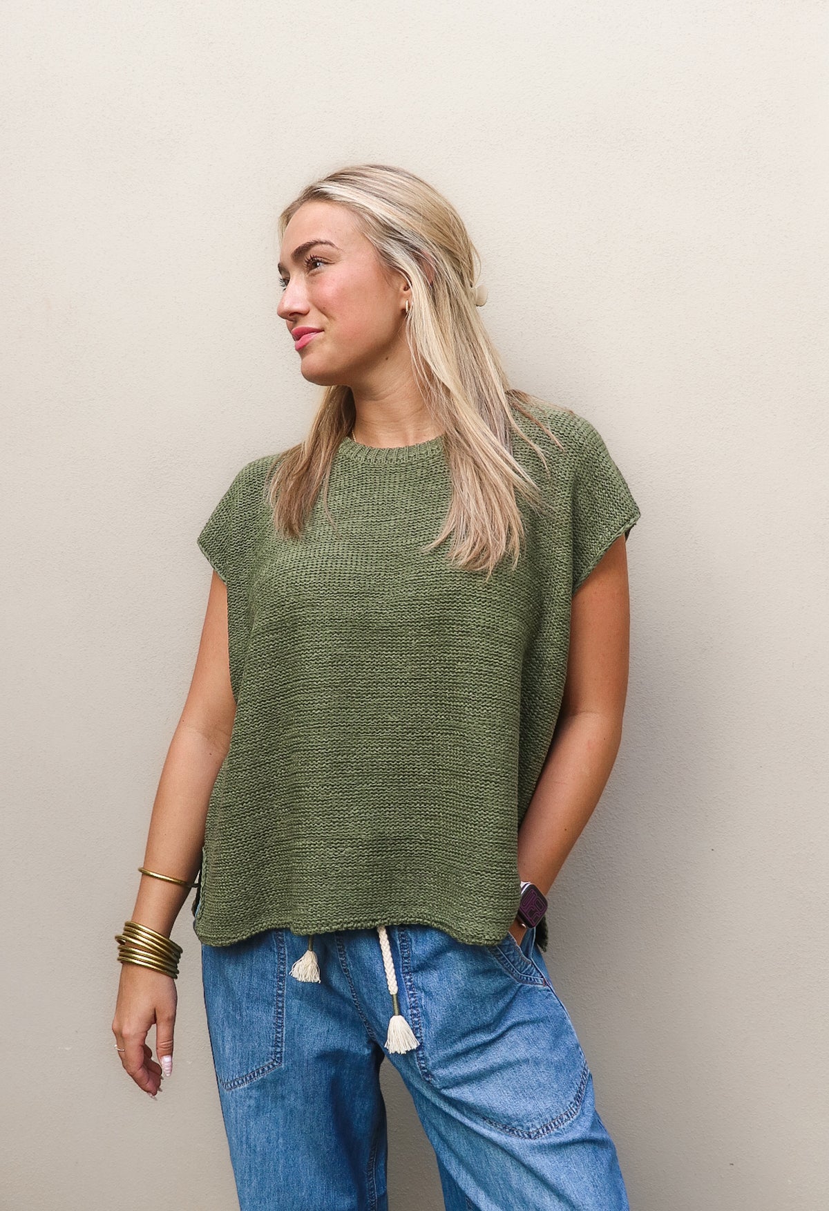 Knit Olive Green Sweater