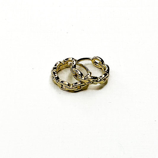 Gold Chainlink Hoops
