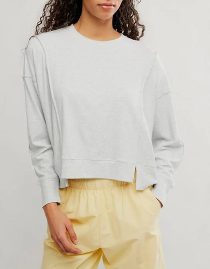 Free People Movement All My Love Long Sleeve in Heather Grey