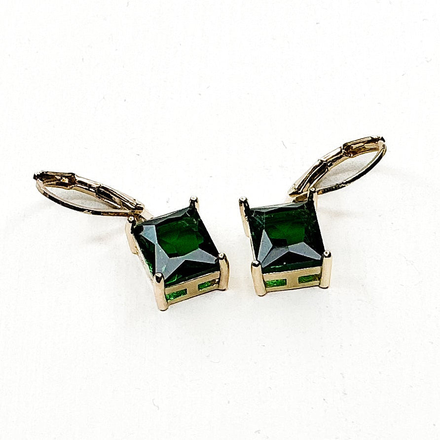 Green Dangling Earrings