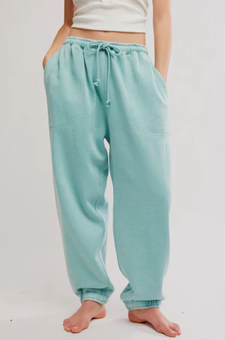 Free People Slow It Down Jogger in Aqua