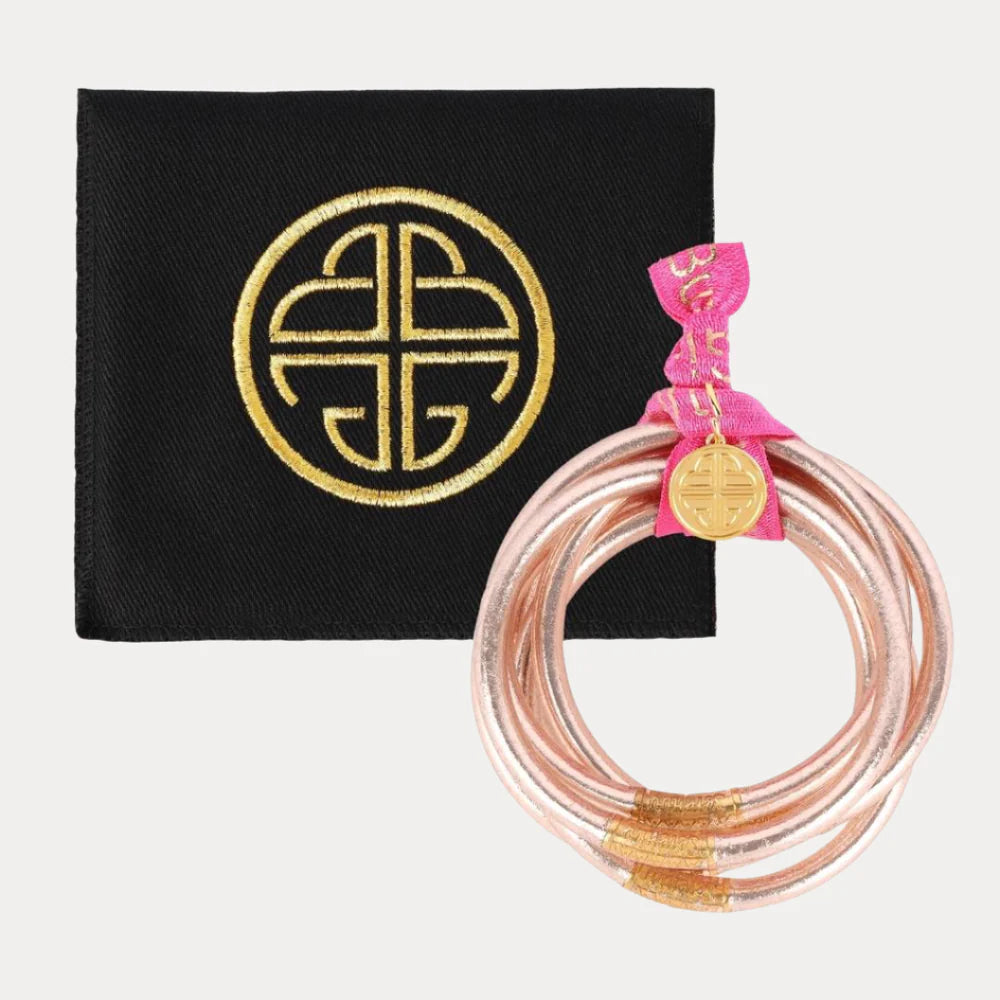 Budha Girl All Weather Bangles in Champagne | Set of 6 | Medium