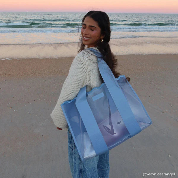 Casemate Carolina Blue Crochet Wave Jelly Tote Bag