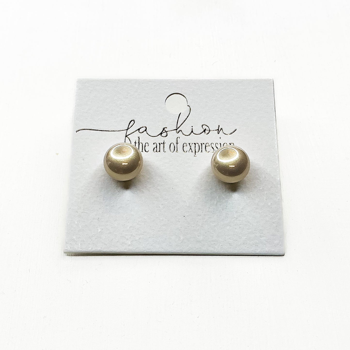 Champagne Pearl Studs