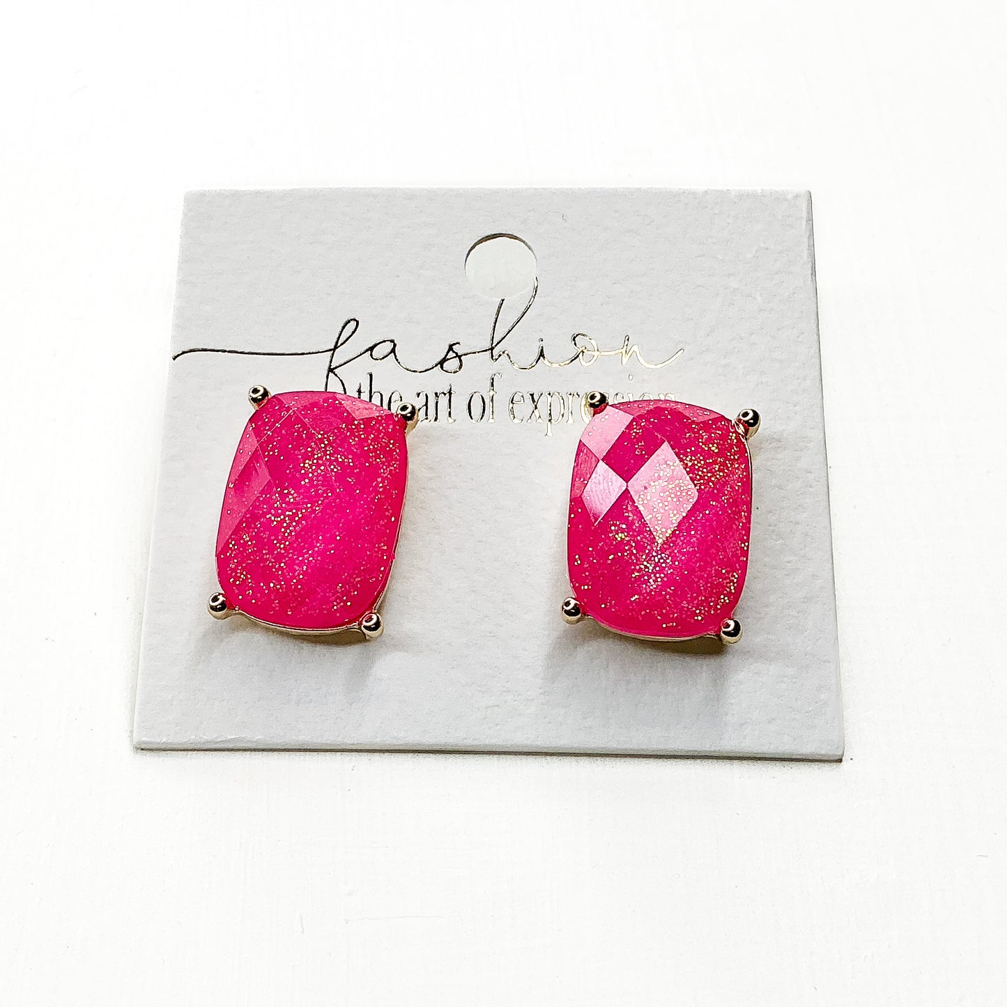 Bold Pink Studs