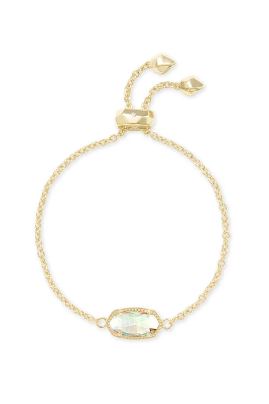 Kendra Scott Elaina Gold Adjustable Chain Bracelet in Dichroic Glass