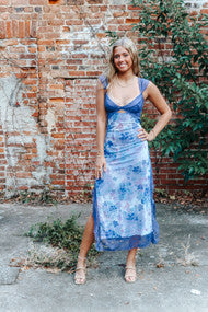 Free People Suddenly Fine Maxi Slip in Rain Combo