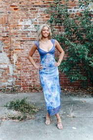 Free People Suddenly Fine Maxi Slip in Rain Combo