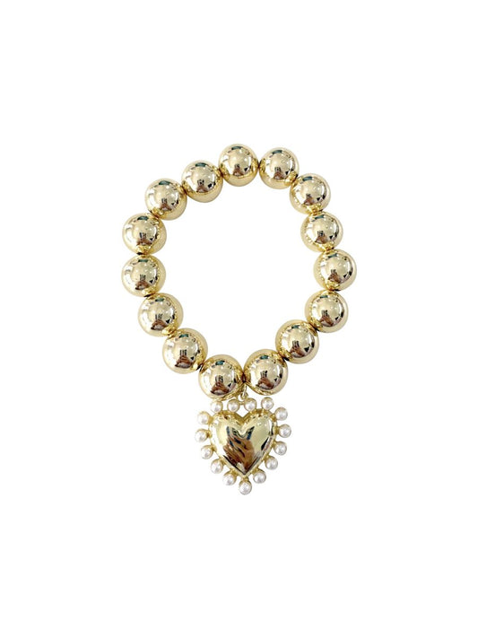 Gina Bracelet with Pearl Heart by Gemelli