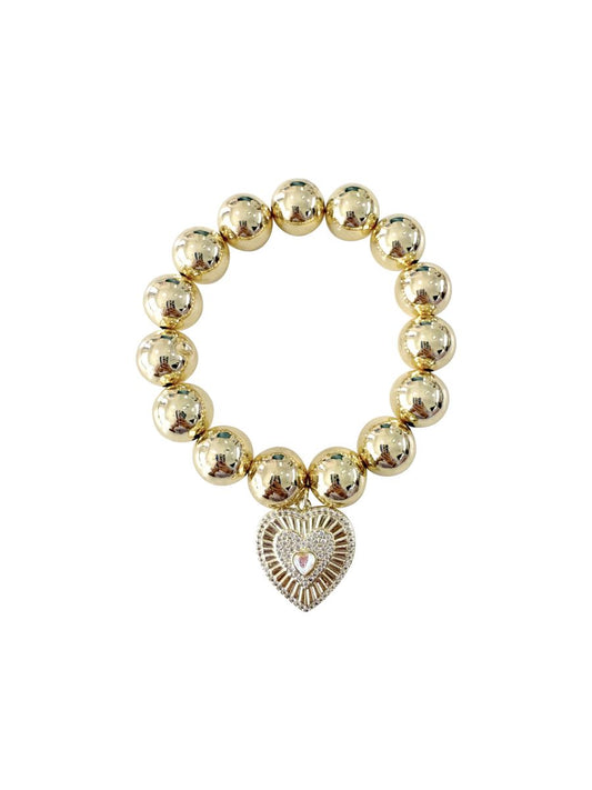 Gina Bracelet with Opal Heart by Gemelli