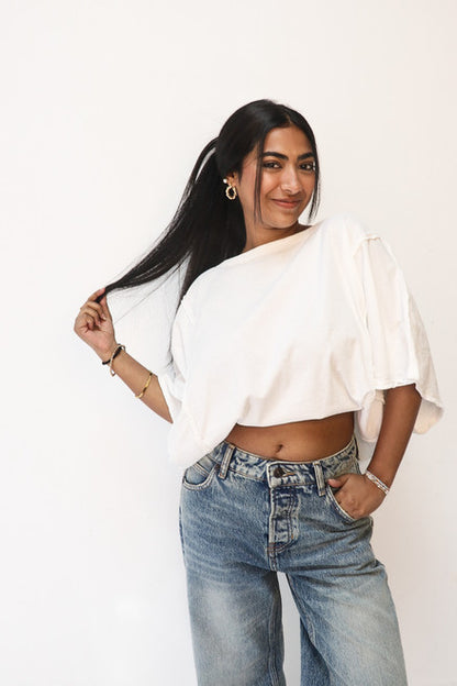 Free People Oversized Tee in White