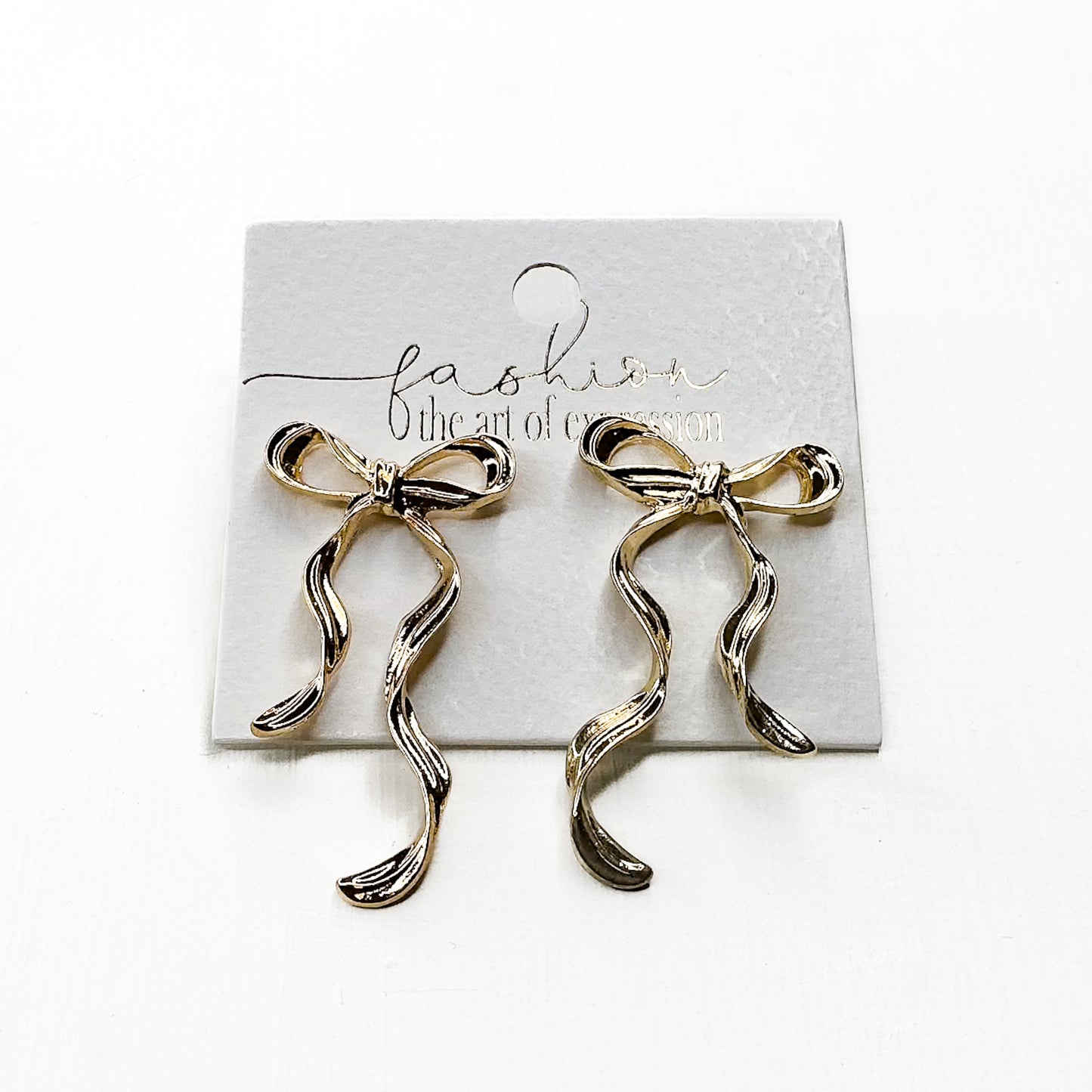 Gold Bow Earrings