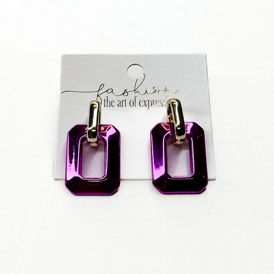 Gold and Magenta Dangles